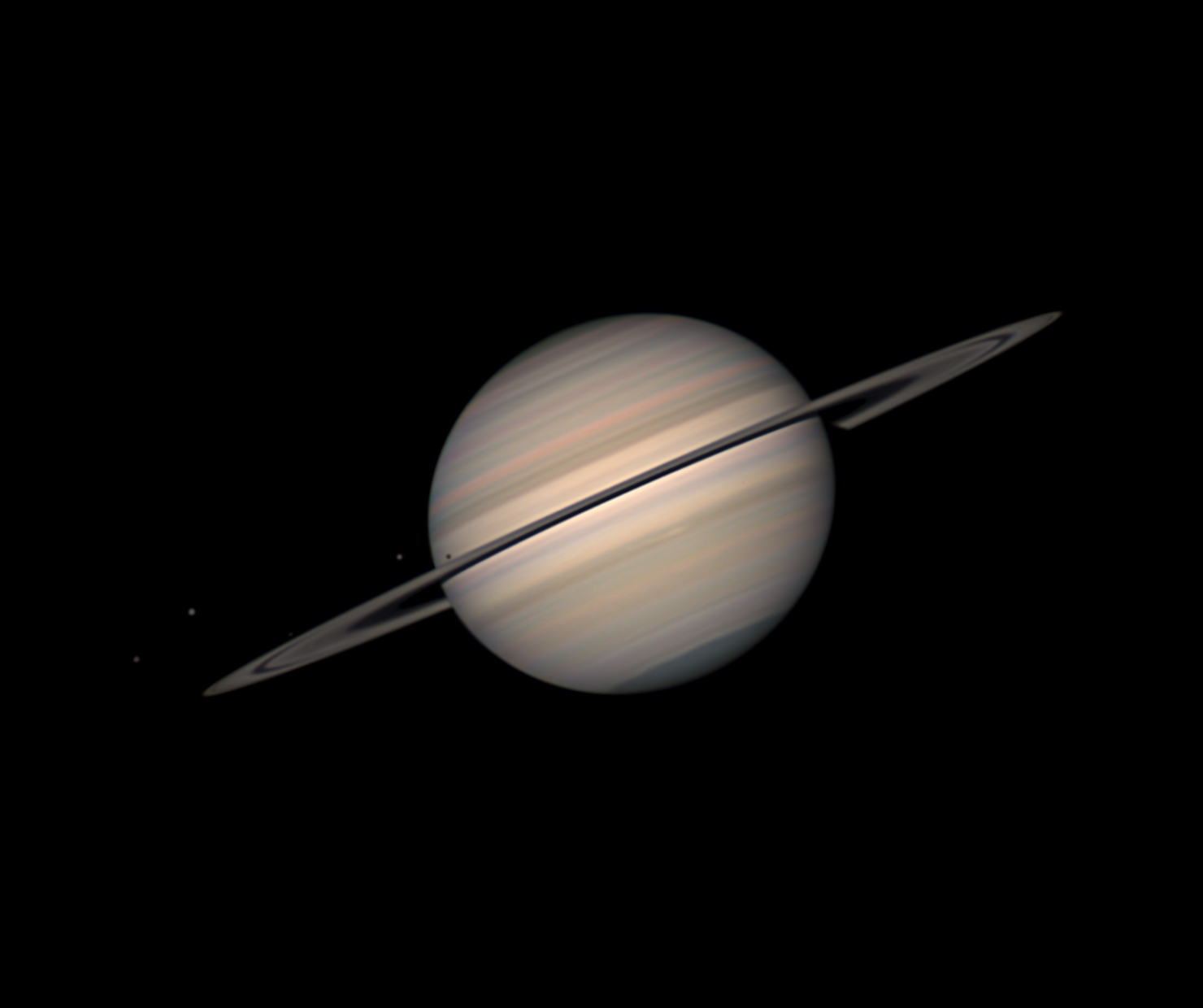 Saturn's captured last year as the rings were almost parallel with our line of sight making them disappear from view Saturn's captured last year as the rings were almost parallel with our line of sight making them disappear from view
